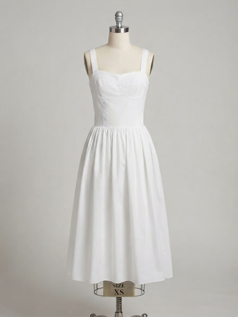 XINFSH White Midi Sundress